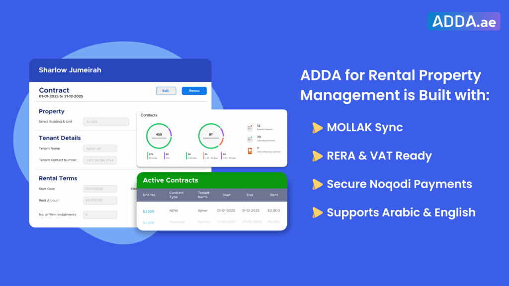 Rental Property Management Software UAE ADDA